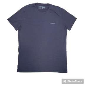 Columbia Men's‎ Blue Gray Striped Short Sleeve T-Shirt Large